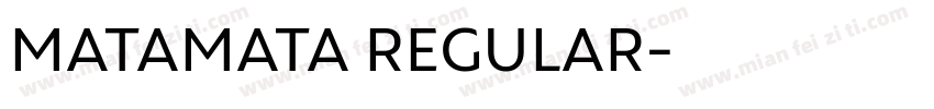 MATAMATA REGULAR字体转换